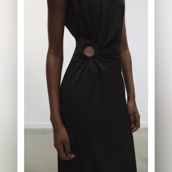 Zara Grommet Waist Midi Dress - Picture 4 of 5